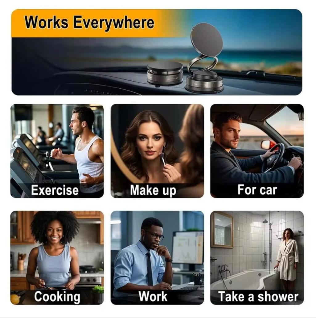 Latest Edition Magnetic Suction Cup 360° Rotatable Phone Holder