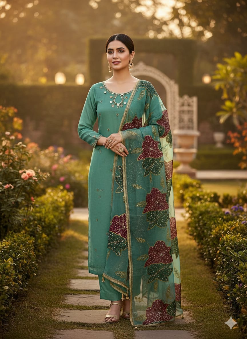 Regal Hazelnut Handmade Festive Suit