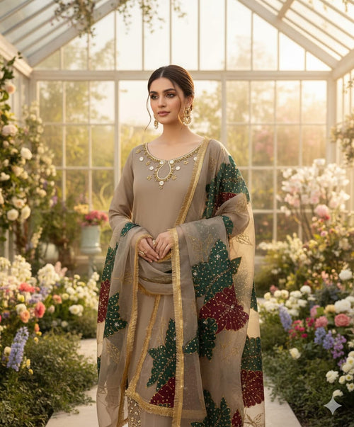 Regal Hazelnut Handmade Festive Suit